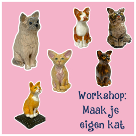 Workshop Maak je eigen kat. 10-9 en 8-10 19:30 uur