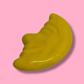 Gele maan van keramiek