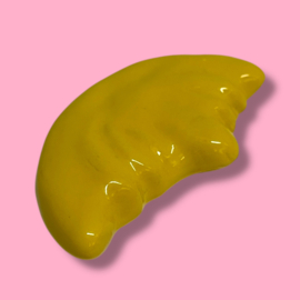 Gele maan van keramiek