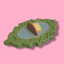 Zoet lijstje vanille pudding