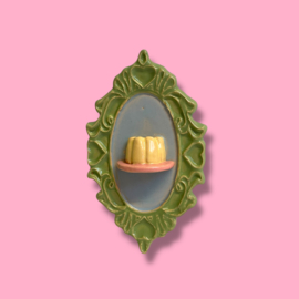 Zoet lijstje vanille pudding