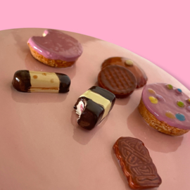 Koekjes koektrommel confetti  lichtroze deksel woensdag 