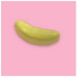 Bananen schuimpje broche