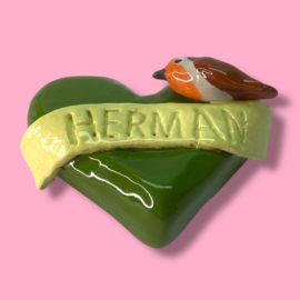 Troost hart van keramiek om op te hangen