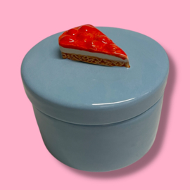 Blauw doosje Monchou  van keramiek