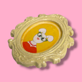 Broche 'konijn met bril'