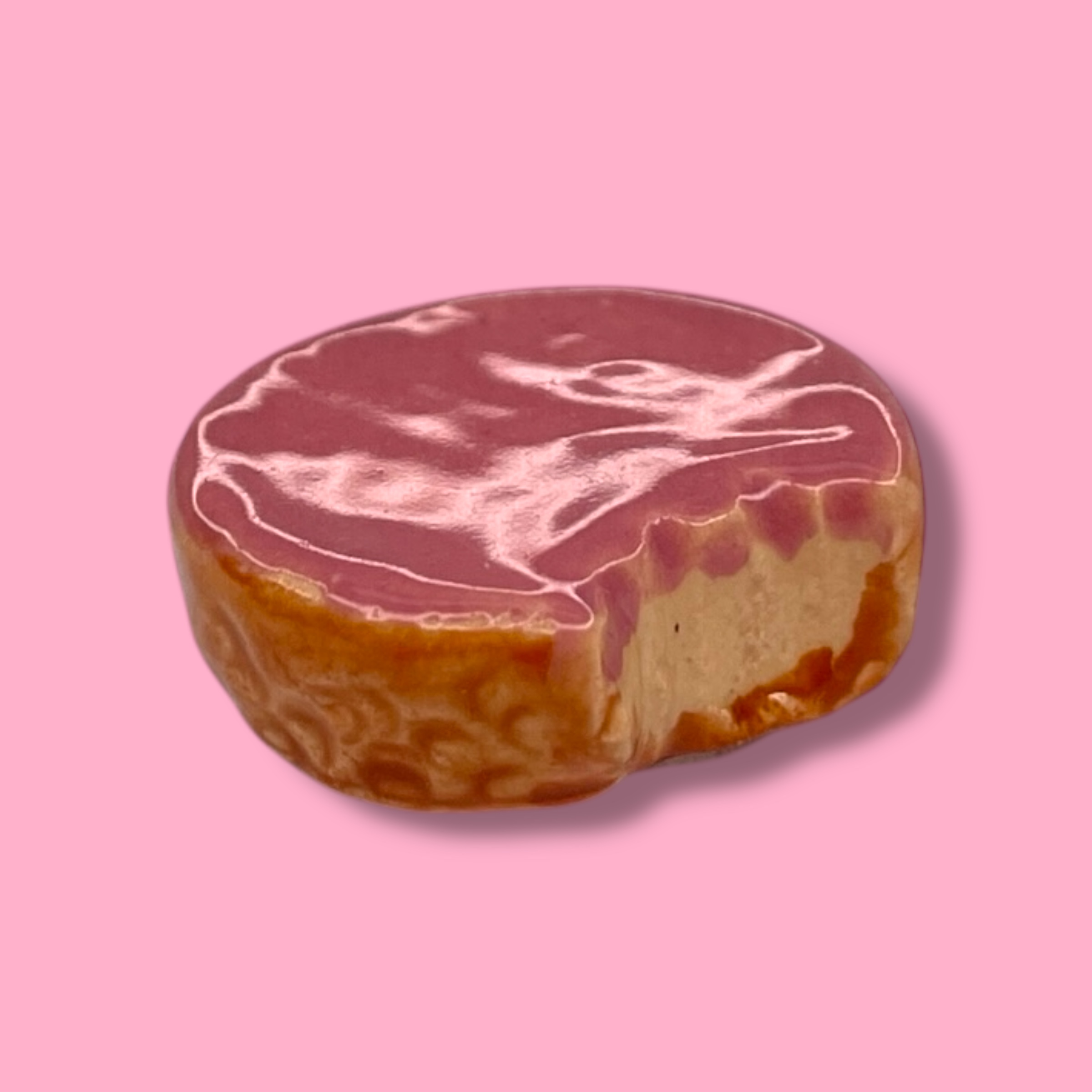 Broche roze koek