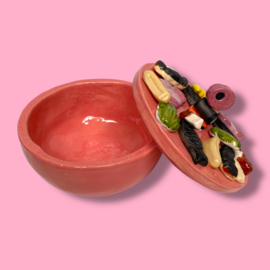 Snoeppot snoepjes zalm roze