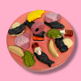 Snoeppot snoepjes zalm roze