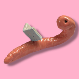 Boekenwurm a.k.a regenworm met boek