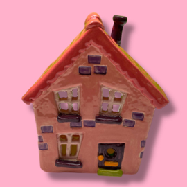 Wandlampje huisje roze 1