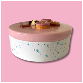 Koekjes koektrommel confetti  lichtroze deksel woensdag 