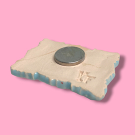 Broche 'merel' lichtblauw