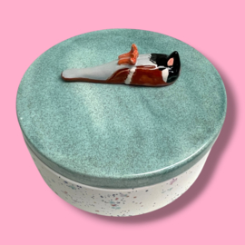 Dooie mus koektrommel confetti met glitter deksel