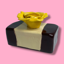 Mini urn 'mergpijp met roosje'