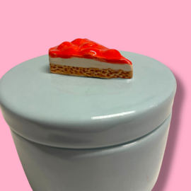 Lichtblauw doosje Monchou  van keramiek