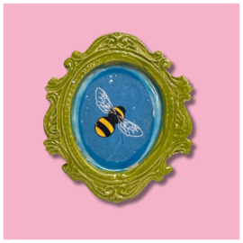 Broche 'bij' groen