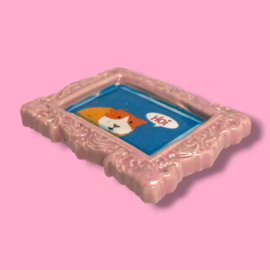 Broche 'cavia hoi' roze