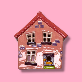 Wandlampje huisje roze 1