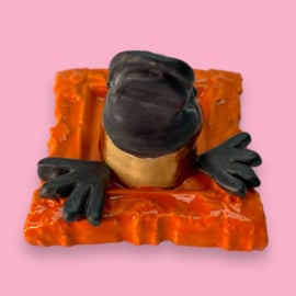 Schilderijtje van keramiek vogelbekdier