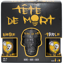 BRASSERIE DU BOCQ - TÊTE DE MORT TRIPEL CADEAU 3x4/33 + glas o.w.