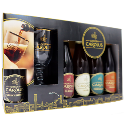 HET ANKER - GOUDEN CAROLUS GESCHENKDOOS (GVP) 4x5/33 + glas