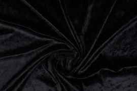 Velours de panne kleur zwart ART VLP99 - 10 meter