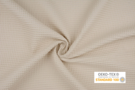 Wafelkatoen soepel ART WF057  beige  € 5,95 per meter. 5 meter voor