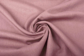 Gewassen 100% Linnen kleur  oud roze- 5 meter