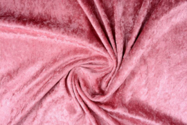 Velours de panne Kleur oud roze   ART VL68 - 10 meter