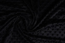 Minky fleece kleur zwart   Art MD022 - 5 meter