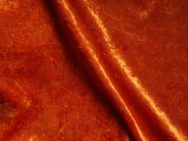 Velours de panne  Kleur Oranje ART VL28- 10 meter