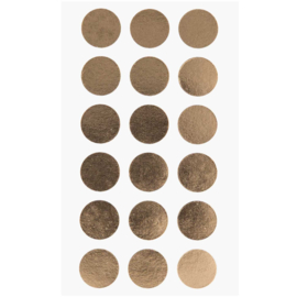 Ronde stickers goud 15 mm, 4 x 18 stuks