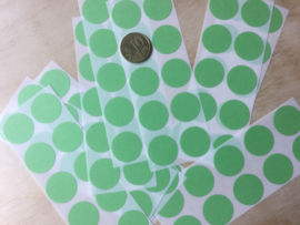 10 Ronde stickers APPELTJES GROEN 19 mm