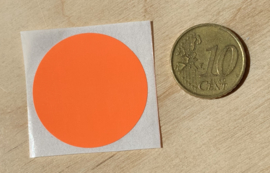  Rundsticker 3 cm leuchtend orange pro 1, 5, 10, 25, 50 oder 100 Stück ab