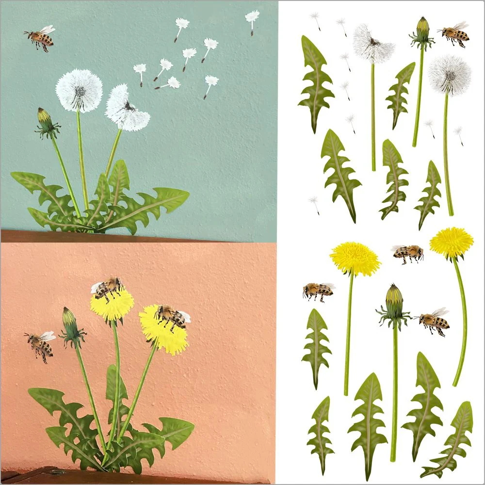 Paardenbloemen Muurstickers