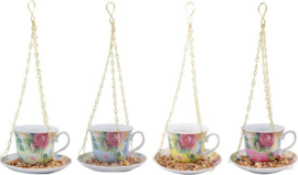 Bird feeder TEACUP BLUE