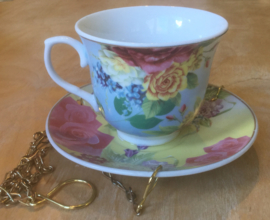 Bird feeder TEACUP BLUE