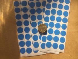 10 Ronde stickers blauw 19 mm