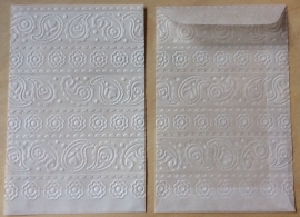 PAISLEY BLOEMENSTROKEN 10 Pergamijn enveloppen of bruine loonzakjes