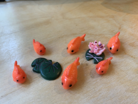 Goudvissen magneetjes set 8 stuks