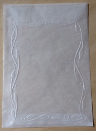 BLADERRANDJE 10 Pergamijn enveloppen of bruine loonzakjes