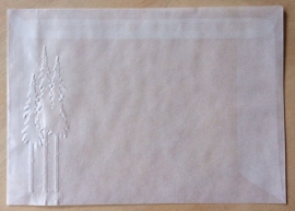 BOMEN RAND 10 Pergamijn enveloppen of bruine loonzakjes