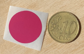 Ronde stickers 2 cm fuchsia/licht paars/rose per 1, 5, 10, 25, 50 of 100 stuks, vanaf