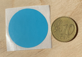 Ronde stickers 3 cm licht blauw per 1, 5, 10, 25, 50 of 100 stuks, vanaf