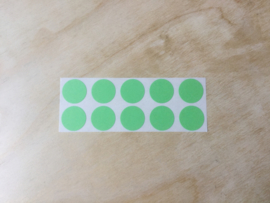 10 Ronde stickers APPELTJES GROEN 19 mm