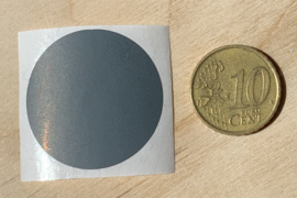 Ronde stickers 3 cm donker grijs per 1, 5, 10, 25, 50 of 100 stuks
