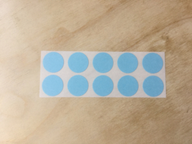 10 Sticker Punkte hellblau 19 mm