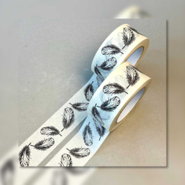 50 meter TAPE van 5 cm breed VEERTJES