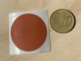Ronde stickers 3 cm licht bruin per 1, 5, 10, 25, 50 of 100 stuks, vanaf
